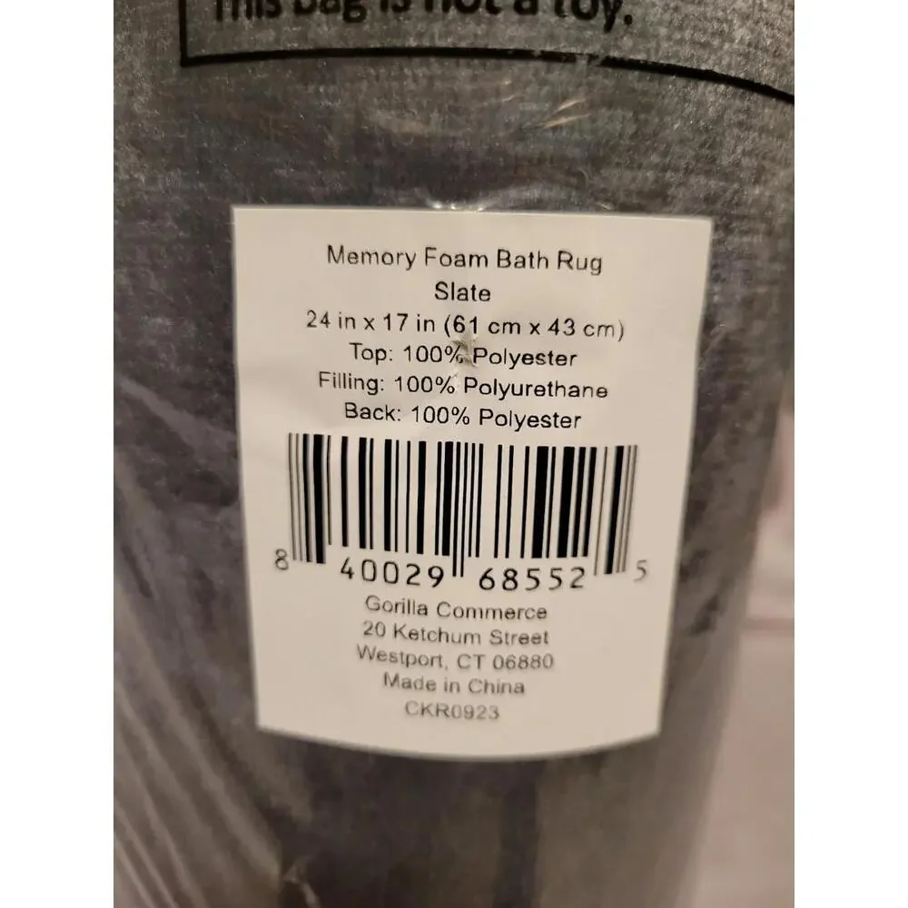 LaLa loom Memory Foam Bath Rug - 24x17 -NEW/SEALED